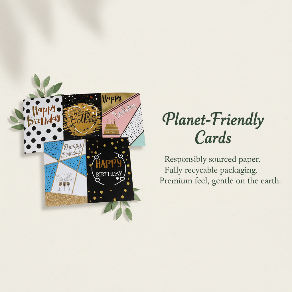 20x Gold Embellished Birthday Cards