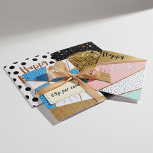 20x Gold Embellished Birthday Cards