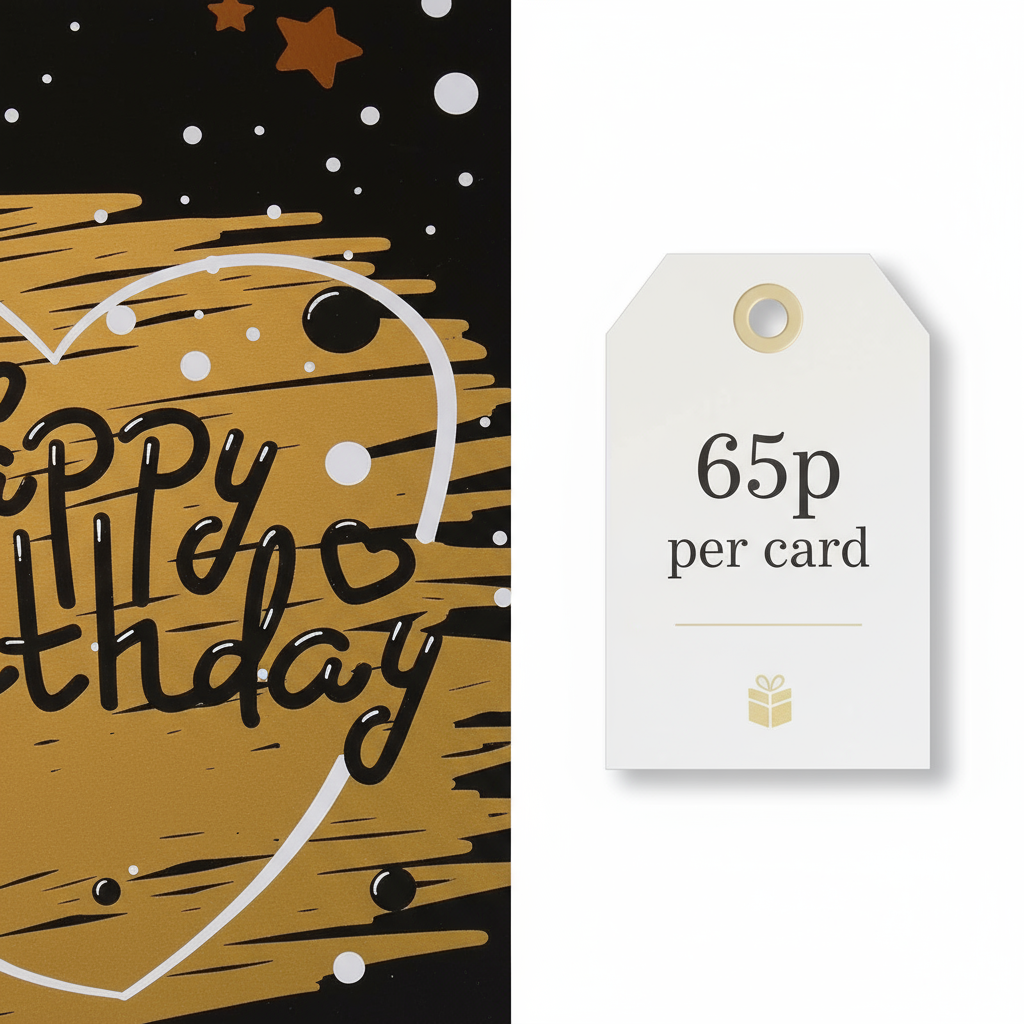 20x Gold Embellished Birthday Cards
